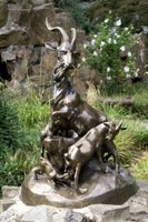 Bethmann-Park - chin. Garten - Ziegen-Skulptur